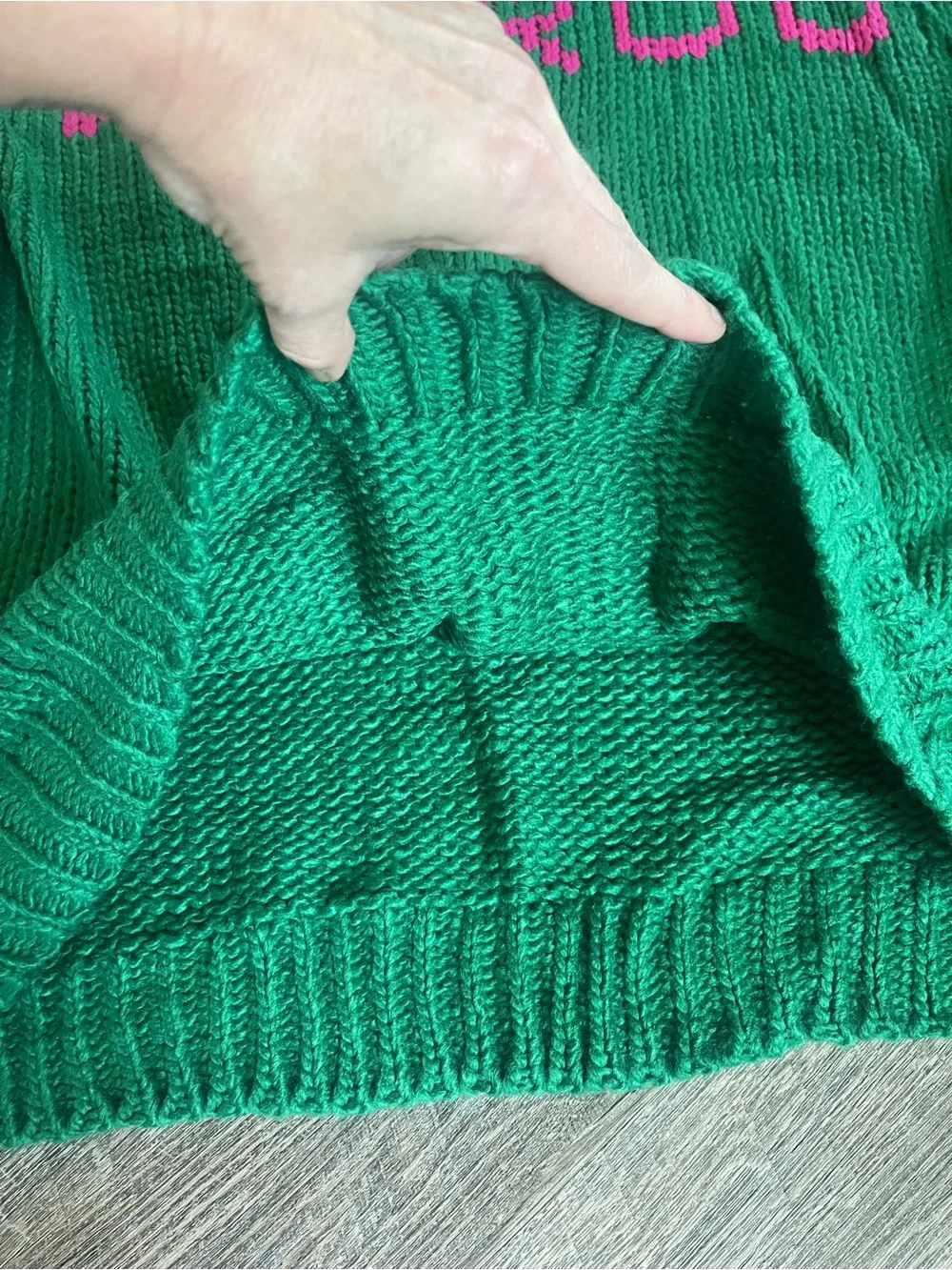 Dressed in LALA chunky WEIRDO sweater